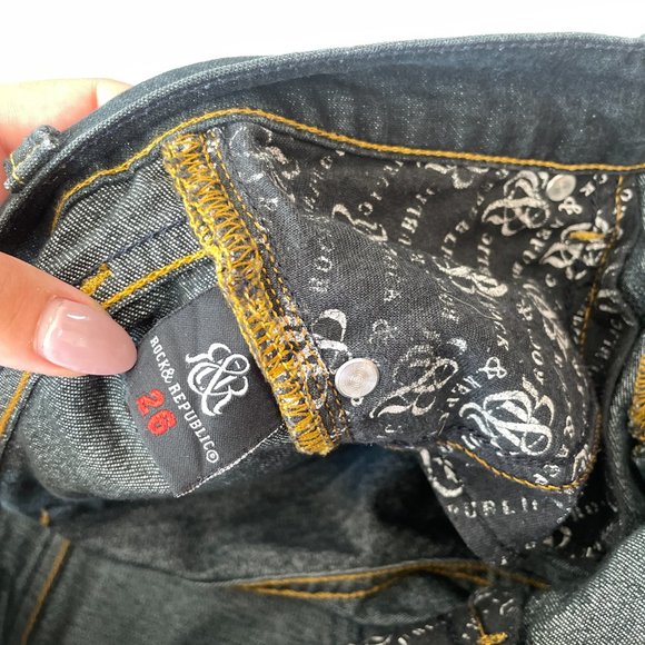 Rock & Republic Low-Rise Dark Denim Jeans - Picture 8 of 8